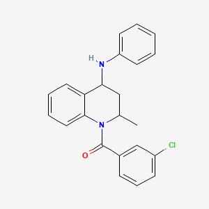 molecular formula C23H21ClN2O B3978403 (3-chlorophenyl)(2-methyl-4-(phenylamino)-3,4-dihydroquinolin-1(2H)-yl)methanone 