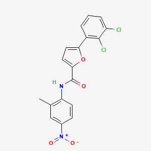 molecular formula C18H12Cl2N2O4 B3978406 5-(2,3-dichlorophenyl)-N-(2-methyl-4-nitrophenyl)-2-furamide 