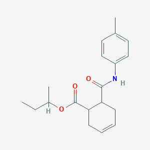 molecular formula C19H25NO3 B3978412 sec-butyl 6-{[(4-methylphenyl)amino]carbonyl}-3-cyclohexene-1-carboxylate 