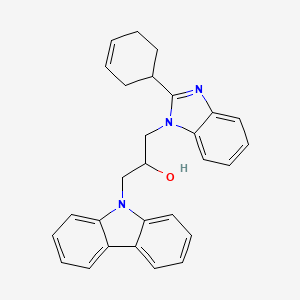 molecular formula C28H27N3O B3978413 1-(9H-carbazol-9-yl)-3-[2-(3-cyclohexen-1-yl)-1H-benzimidazol-1-yl]-2-propanol 