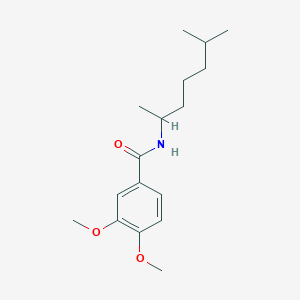 molecular formula C17H27NO3 B3978464 N-(1,5-dimethylhexyl)-3,4-dimethoxybenzamide 