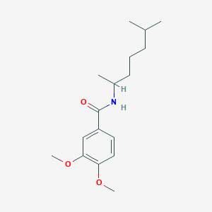 molecular formula C17H27NO3 B3978464 3,4-dimethoxy-N-(6-methylheptan-2-yl)benzamide 