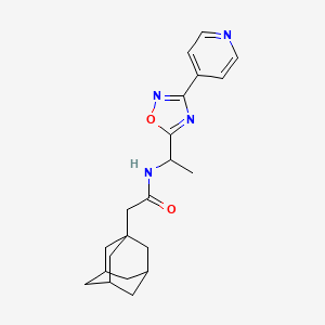 2-(1-adamantyl)-N-[1-(3-pyridin-4-yl-1,2,4-oxadiazol-5-yl)ethyl]acetamide