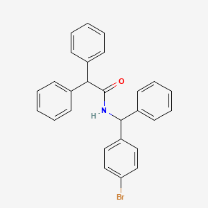 molecular formula C27H22BrNO B3978477 N-[(4-bromophenyl)(phenyl)methyl]-2,2-diphenylacetamide 
