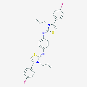 molecular formula C30H24F2N4S2 B397849 N-(3-allyl-4-(4-fluorophenyl)-1,3-thiazol-2(3H)-ylidene)-N-{4-[(3-allyl-4-(4-fluorophenyl)-1,3-thiazol-2(3H)-ylidene)amino]phenyl}amine 