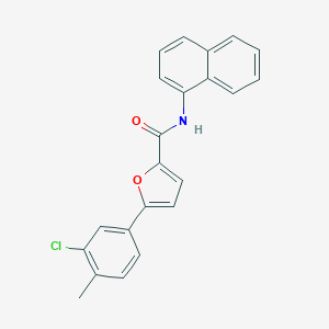 molecular formula C22H16ClNO2 B397850 5-(3-chloro-4-methylphenyl)-N-(1-naphthyl)-2-furamide 