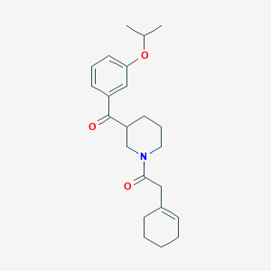 molecular formula C23H31NO3 B3978500 [1-(1-cyclohexen-1-ylacetyl)-3-piperidinyl](3-isopropoxyphenyl)methanone 