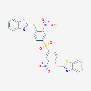 2-({4-({4-(1,3-Benzothiazol-2-ylthio)-3-nitrophenyl}sulfonyl)-2-nitrophenyl}thio)-1,3-benzothiazole