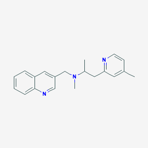 molecular formula C20H23N3 B3978510 N-methyl-1-(4-methylpyridin-2-yl)-N-(quinolin-3-ylmethyl)propan-2-amine 