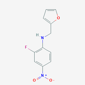 molecular formula C11H9FN2O3 B397852 2-fluoro-N-(2-furylmethyl)-4-nitroaniline 