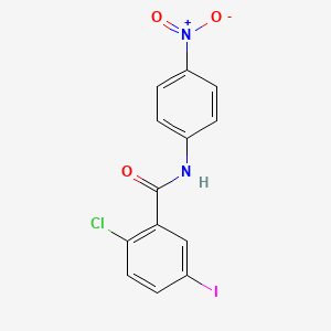 molecular formula C13H8ClIN2O3 B3978543 2-chloro-5-iodo-N-(4-nitrophenyl)benzamide 