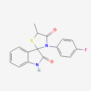 molecular formula C17H13FN2O2S B3978550 3'-(4-fluorophenyl)-5'-methyl-4'H-spiro[indole-3,2'-[1,3]thiazolidine]-2,4'(1H)-dione 