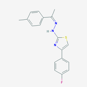 molecular formula C18H16FN3S B397856 4-(4-fluorophenyl)-N-[(Z)-1-(4-methylphenyl)ethylideneamino]-1,3-thiazol-2-amine 