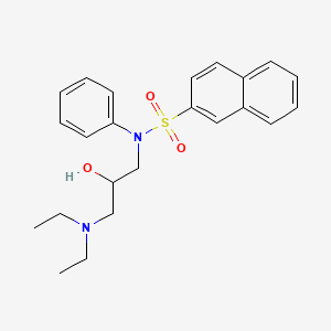 molecular formula C23H28N2O3S B3978562 N-[3-(diethylamino)-2-hydroxypropyl]-N-phenyl-2-naphthalenesulfonamide 