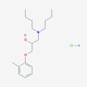 molecular formula C18H32ClNO2 B3978596 1-(dibutylamino)-3-(2-methylphenoxy)-2-propanol hydrochloride 