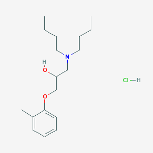 molecular formula C18H32ClNO2 B3978596 1-(Dibutylamino)-3-(2-methylphenoxy)propan-2-ol;hydrochloride 