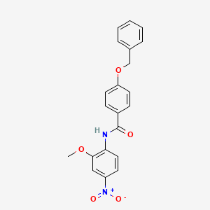 molecular formula C21H18N2O5 B3978601 4-(benzyloxy)-N-(2-methoxy-4-nitrophenyl)benzamide 