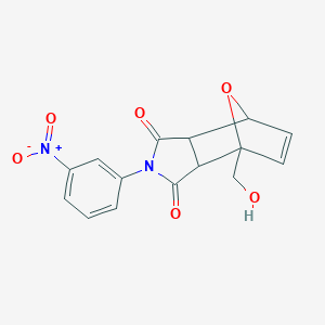 molecular formula C15H12N2O6 B397861 7-(hydroxymethyl)-2-(3-nitrophenyl)-4,7a-dihydro-3aH-4,7-epoxyisoindole-1,3-dione 