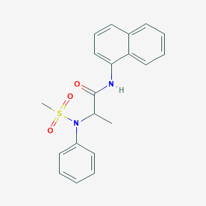 molecular formula C20H20N2O3S B3978615 N~2~-(methylsulfonyl)-N~1~-1-naphthyl-N~2~-phenylalaninamide 