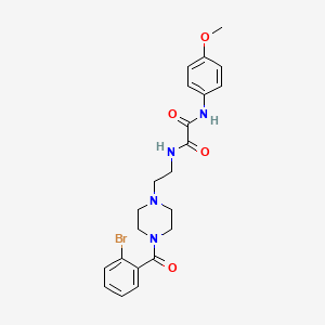 molecular formula C22H25BrN4O4 B3978631 N-{2-[4-(2-bromobenzoyl)-1-piperazinyl]ethyl}-N'-(4-methoxyphenyl)ethanediamide 