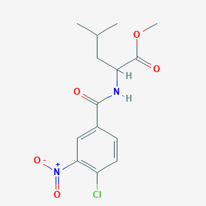 molecular formula C14H17ClN2O5 B3978636 methyl N-(4-chloro-3-nitrobenzoyl)leucinate 