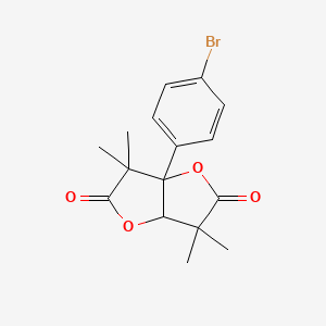 molecular formula C16H17BrO4 B3978647 3a-(4-bromophenyl)-3,3,6,6-tetramethyltetrahydrofuro[3,2-b]furan-2,5-dione 