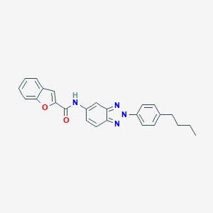 molecular formula C25H22N4O2 B397865 N-[2-(4-butylphenyl)-2H-1,2,3-benzotriazol-5-yl]-1-benzofuran-2-carboxamide 