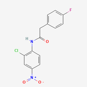 molecular formula C14H10ClFN2O3 B3978658 N-(2-chloro-4-nitrophenyl)-2-(4-fluorophenyl)acetamide 