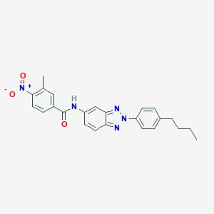 molecular formula C24H23N5O3 B397866 N-[2-(4-butylphenyl)-2H-1,2,3-benzotriazol-5-yl]-4-nitro-3-methylbenzamide 