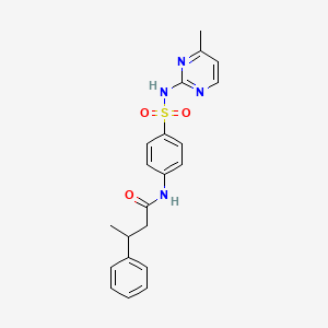 molecular formula C21H22N4O3S B3978662 N-(4-{[(4-methyl-2-pyrimidinyl)amino]sulfonyl}phenyl)-3-phenylbutanamide 