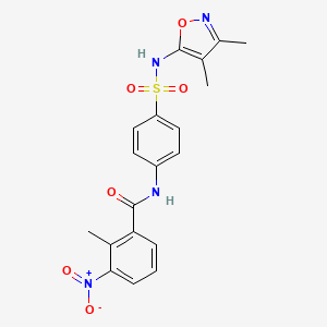 N-{4-[(3,4-dimethyl-1,2-oxazol-5-yl)sulfamoyl]phenyl}-2-methyl-3-nitrobenzamide