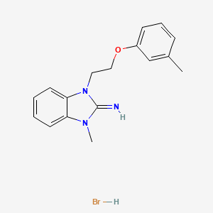 molecular formula C17H20BrN3O B3978675 1-methyl-3-[2-(3-methylphenoxy)ethyl]-1,3-dihydro-2H-benzimidazol-2-imine hydrobromide 
