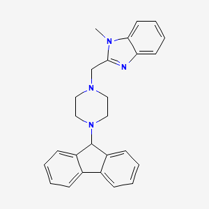 molecular formula C26H26N4 B3978681 2-{[4-(9H-fluoren-9-yl)-1-piperazinyl]methyl}-1-methyl-1H-benzimidazole 
