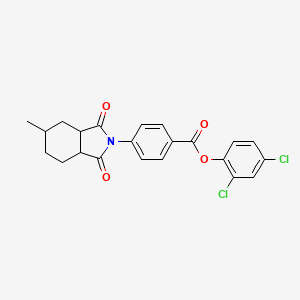 molecular formula C22H19Cl2NO4 B3978694 2,4-dichlorophenyl 4-(5-methyl-1,3-dioxooctahydro-2H-isoindol-2-yl)benzoate 