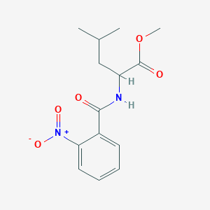 molecular formula C14H18N2O5 B3978702 methyl N-(2-nitrobenzoyl)leucinate 