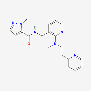molecular formula C19H22N6O B3978704 1-methyl-N-[(2-{methyl[2-(2-pyridinyl)ethyl]amino}-3-pyridinyl)methyl]-1H-pyrazole-5-carboxamide 