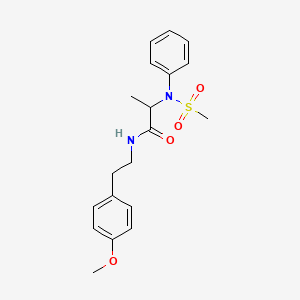 molecular formula C19H24N2O4S B3978705 N~1~-[2-(4-methoxyphenyl)ethyl]-N~2~-(methylsulfonyl)-N~2~-phenylalaninamide 