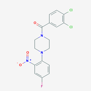 (3,4-dichlorophenyl)-[4-(4-fluoro-2-nitrophenyl)piperazin-1-yl]methanone