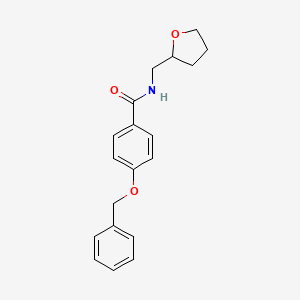 molecular formula C19H21NO3 B3978751 4-(benzyloxy)-N-(tetrahydro-2-furanylmethyl)benzamide 