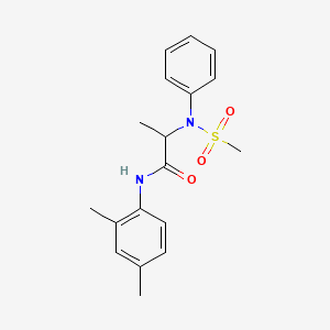 molecular formula C18H22N2O3S B3978757 N~1~-(2,4-dimethylphenyl)-N~2~-(methylsulfonyl)-N~2~-phenylalaninamide 