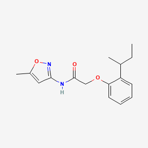 molecular formula C16H20N2O3 B3978765 2-(2-sec-butylphenoxy)-N-(5-methyl-3-isoxazolyl)acetamide 