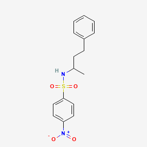 molecular formula C16H18N2O4S B3978772 N-(1-methyl-3-phenylpropyl)-4-nitrobenzenesulfonamide 