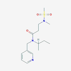 molecular formula C15H25N3O3S B3978798 N-(sec-butyl)-3-[methyl(methylsulfonyl)amino]-N-(pyridin-3-ylmethyl)propanamide 
