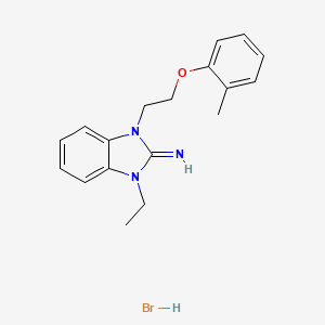molecular formula C18H22BrN3O B3978811 1-ethyl-3-[2-(2-methylphenoxy)ethyl]-1,3-dihydro-2H-benzimidazol-2-imine hydrobromide 