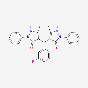 4,4'-[(3-fluorophenyl)methylene]bis(3-methyl-1-phenyl-1H-pyrazol-5-ol)