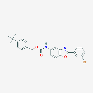 molecular formula C25H23BrN2O3 B397882 4-Tert-butylbenzyl 2-(3-bromophenyl)-1,3-benzoxazol-5-ylcarbamate 