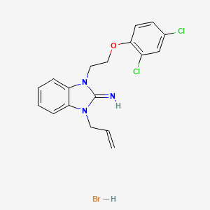 molecular formula C18H18BrCl2N3O B3978824 1-allyl-3-[2-(2,4-dichlorophenoxy)ethyl]-1,3-dihydro-2H-benzimidazol-2-imine hydrobromide 
