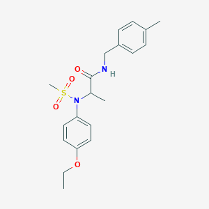 molecular formula C20H26N2O4S B3978831 N~2~-(4-ethoxyphenyl)-N~1~-(4-methylbenzyl)-N~2~-(methylsulfonyl)alaninamide 
