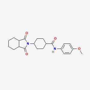 molecular formula C22H28N2O4 B3978834 4-(1,3-dioxooctahydro-2H-isoindol-2-yl)-N-(4-methoxyphenyl)cyclohexanecarboxamide 