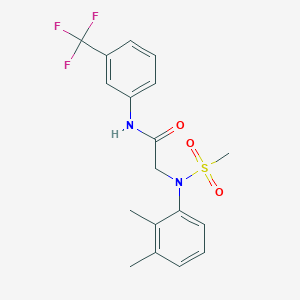 molecular formula C18H19F3N2O3S B3978859 N~2~-(2,3-dimethylphenyl)-N~2~-(methylsulfonyl)-N~1~-[3-(trifluoromethyl)phenyl]glycinamide 